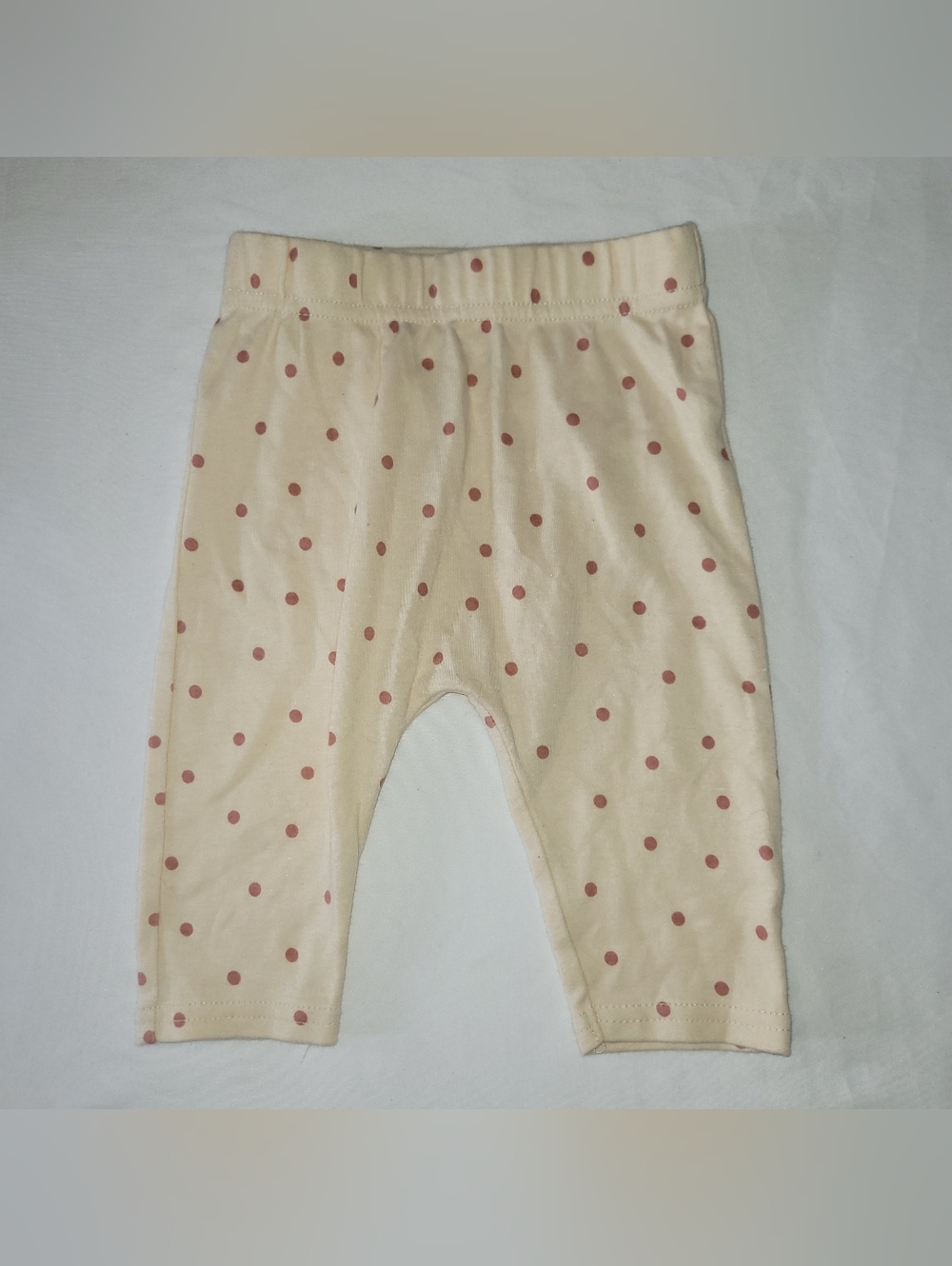 Tahari Baby Size 6-9 Months Cream with Pink Polka Dots Pants
